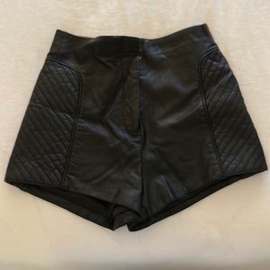 Never worn French connection faux leather shorts.